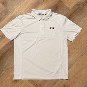 Cutter & Buck Men’s White Polo Shirt with MIT Logo Size Large